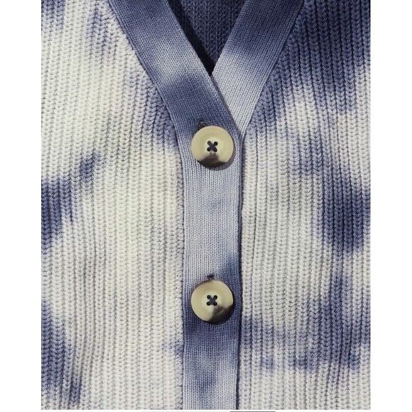 Sugar & Jade Tween Girls Blue Wonderland Tie Dye Button Up Cardigan Size M 10 - Picture 2 of 5